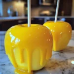 yellow candy apples