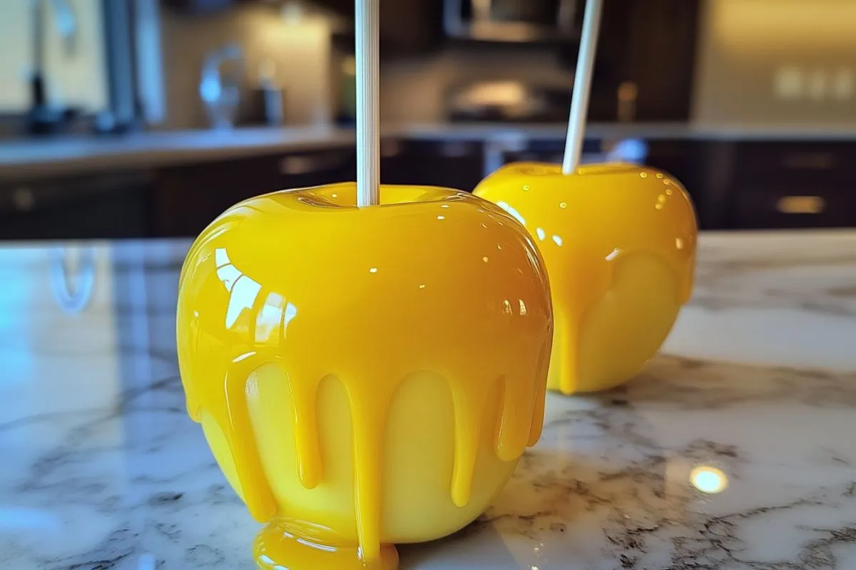 yellow candy apples