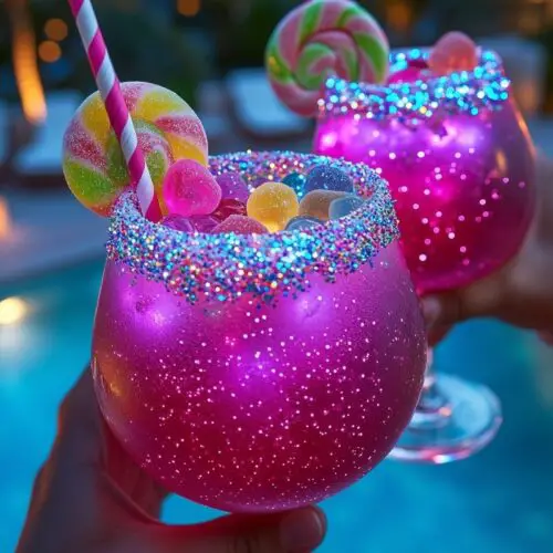 Candy Bubble Bliss: A Whimsical Drink Bursting With Sweet Flavors 