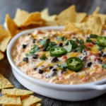 Delicious Layered Taco Dip with Colorful Toppings