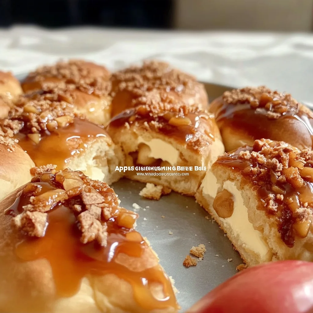 apple caramel cream cheese buns