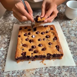 brown butter chocolate chip cookie bars