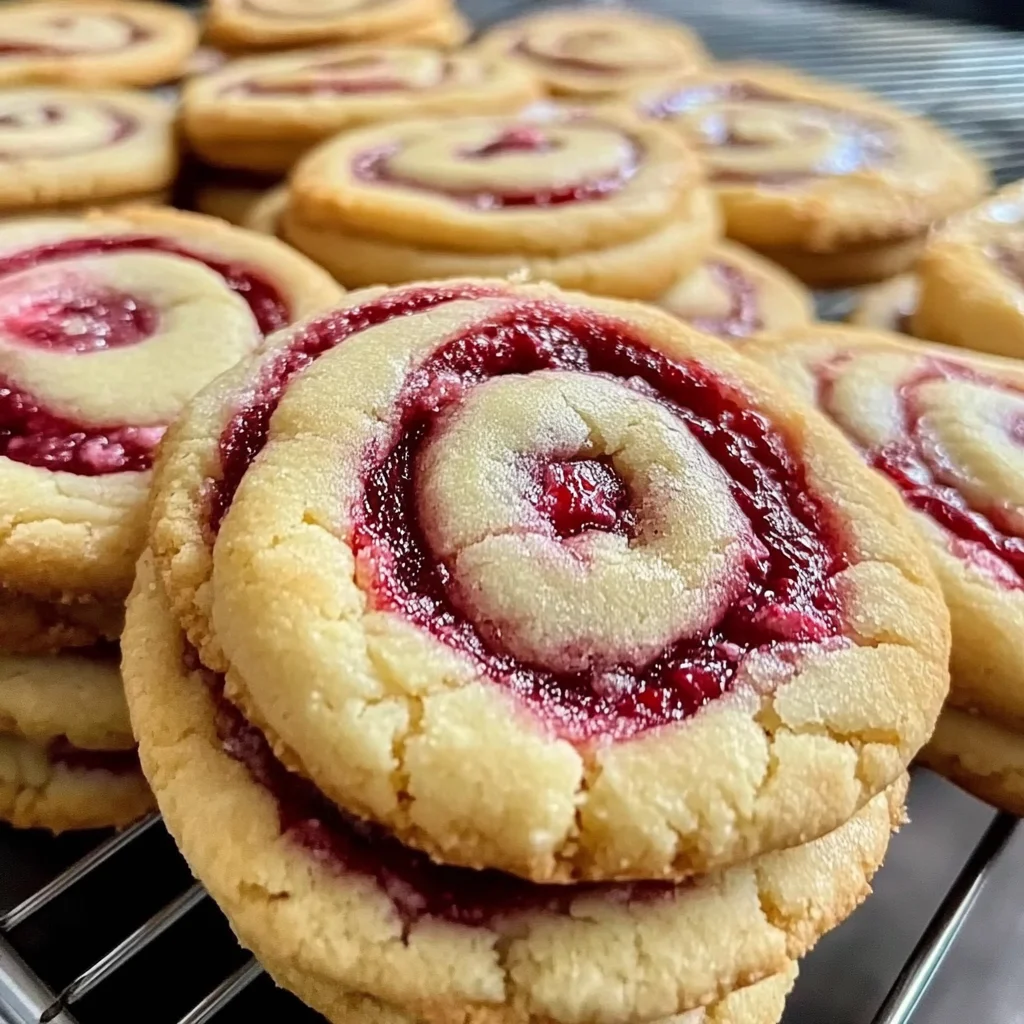buttery raspberry swirl cookies