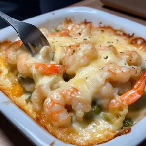cheesy shrimp gratin
