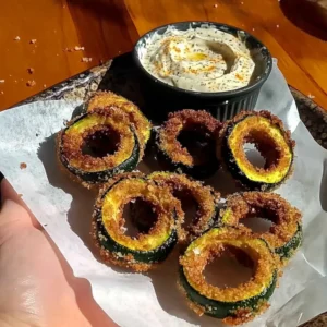crispy zucchini rings dip