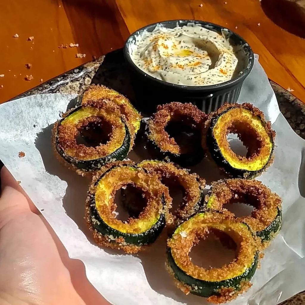 crispy zucchini rings dip