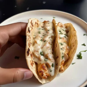 chicken alfredo tacos