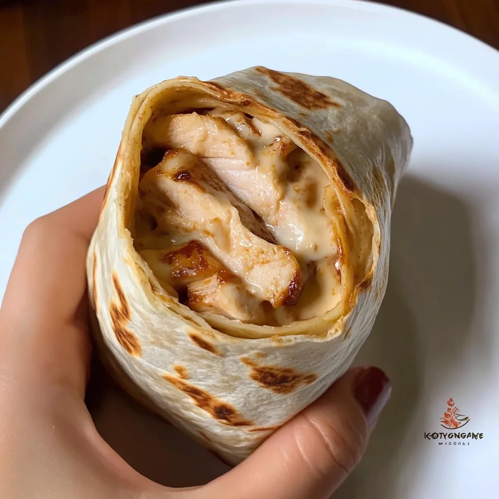 chicken alfredo wrap