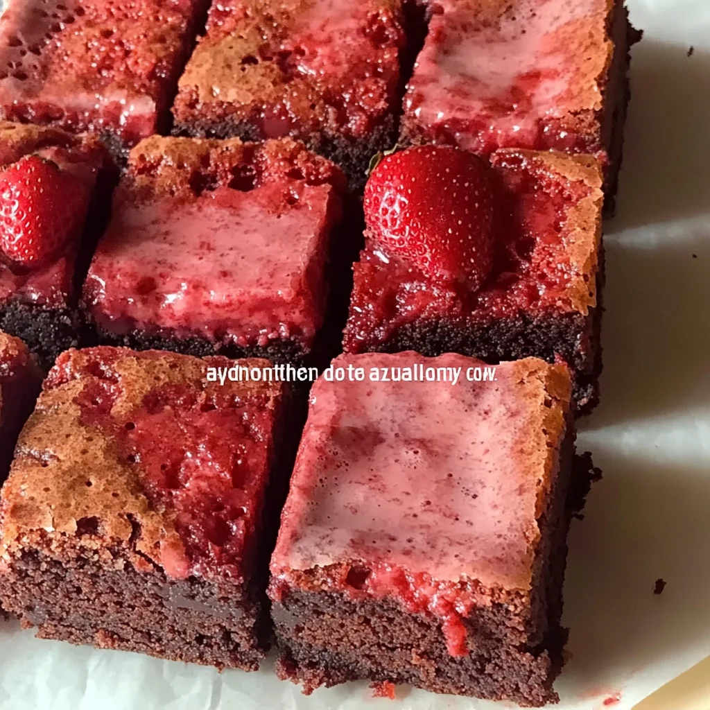 strawberry brownies recipe