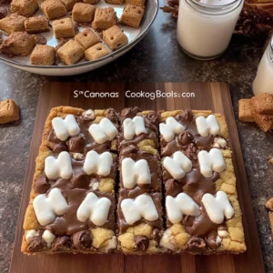 s'mores cookie bars