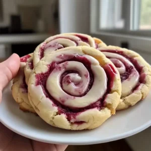 raspberry swirl cookies