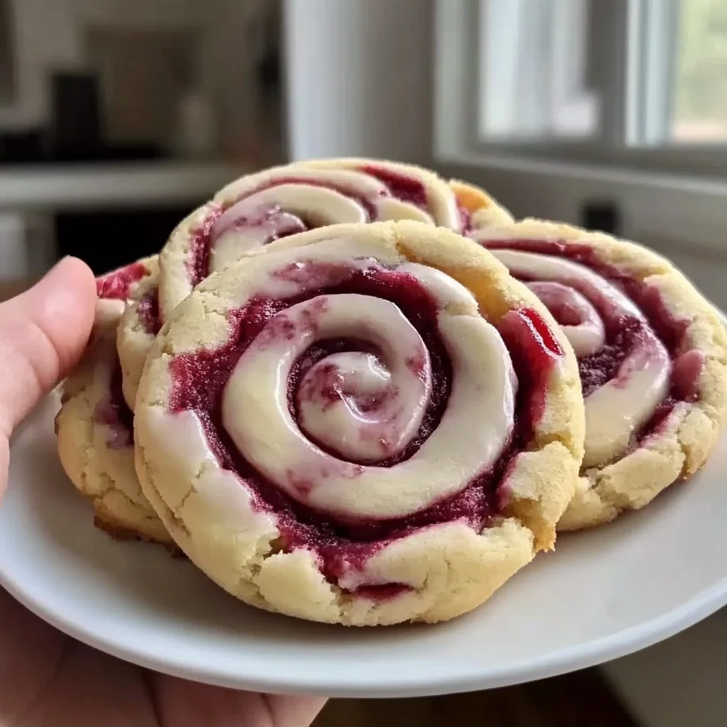 raspberry swirl cookies