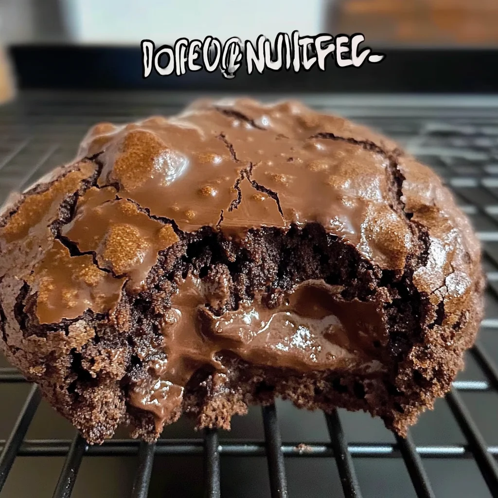 double chocolate nutella brownies