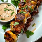 glazed beef tortilla kebabs