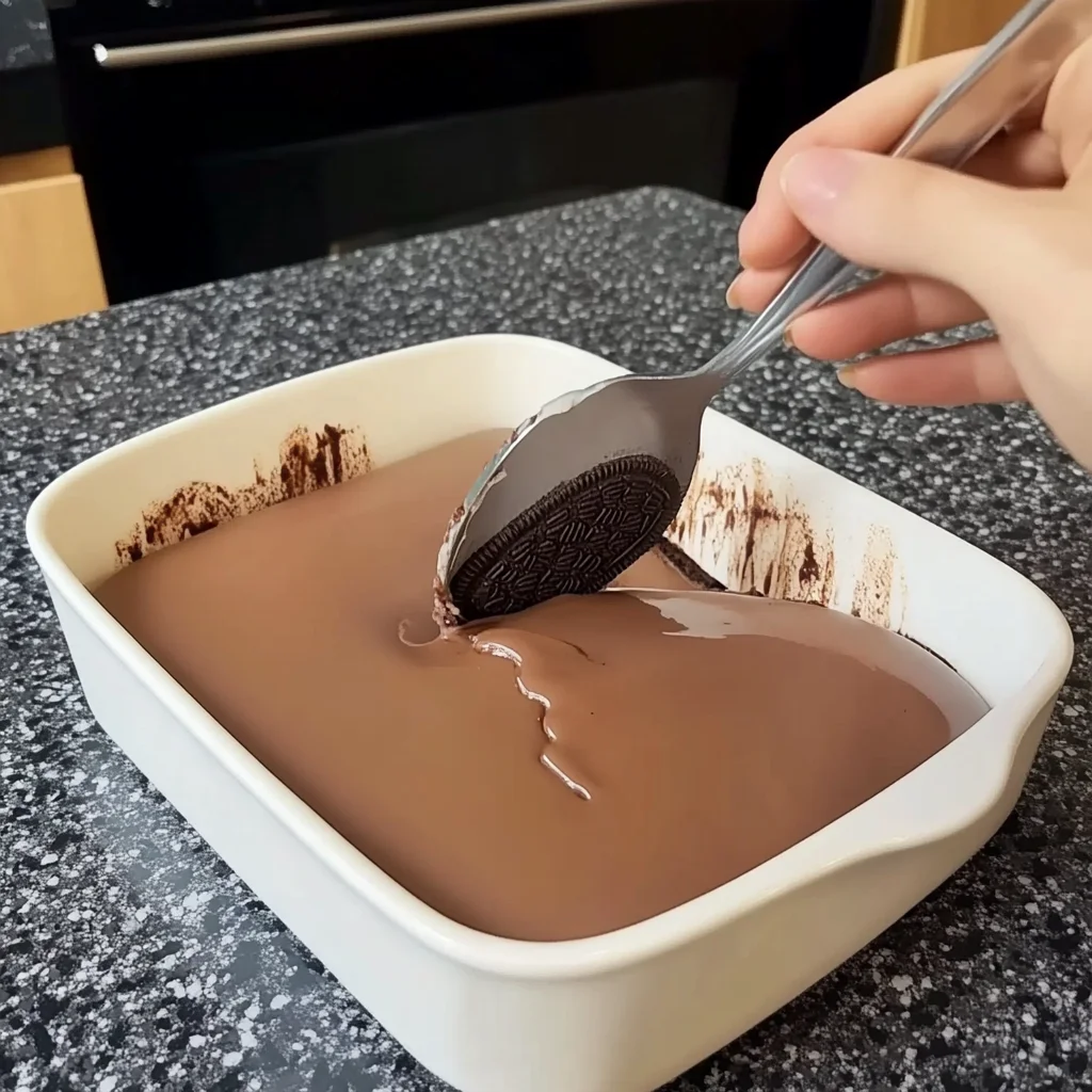 no-bake oreo biscuit cake