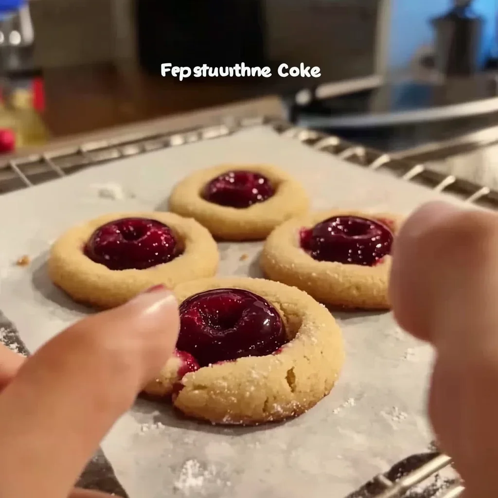 raspberry thumbprint cookies